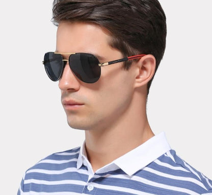 Lunettes de soleil aviateur polarisées - monture en aluminium