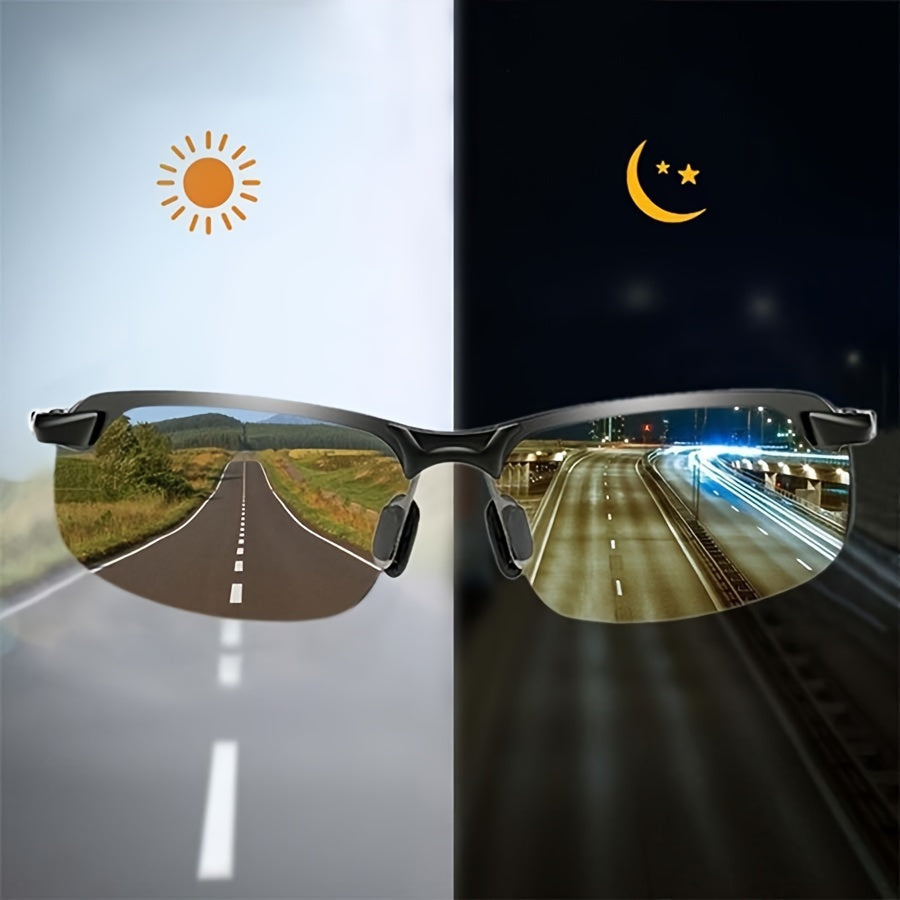 Lunettes de soleil photochromiques polarisées | protection UV400 | ajustement automatique de la luminosité (jour et nuit) | réduction intelligente de l’éblouissement pour la conduite et les activités en plein air