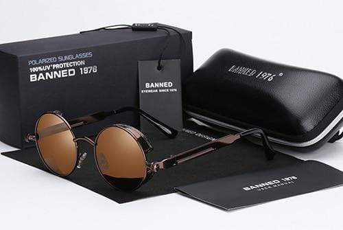 Lunettes de soleil polarisées rondes rétro steampunk - Argo