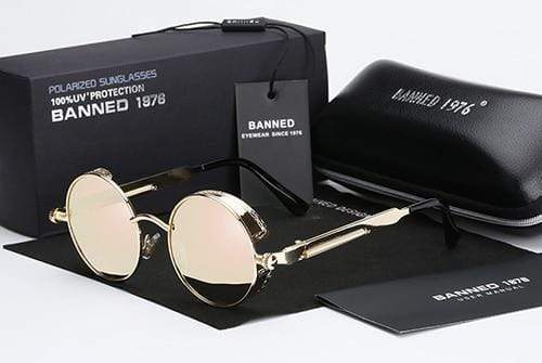 Lunettes de soleil polarisées rondes rétro steampunk - Argo