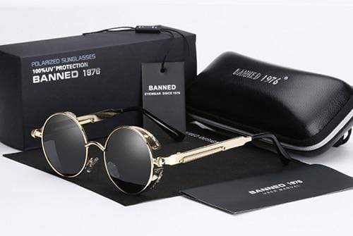 Lunettes de soleil polarisées rondes rétro steampunk - Argo