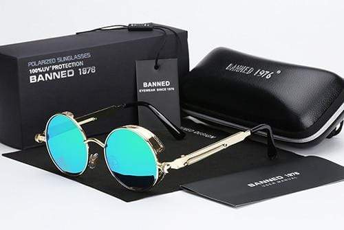 Lunettes de soleil polarisées rondes rétro steampunk - Argo