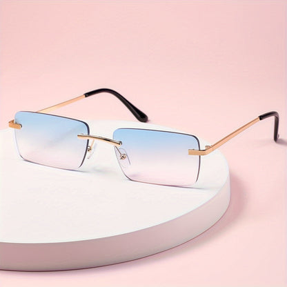 Lunettes de soleil pour homme avec protection UV et monture métallique légère – conception sans cerclage