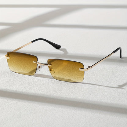 Lunettes de soleil pour homme avec protection UV et monture métallique légère – conception sans cerclage