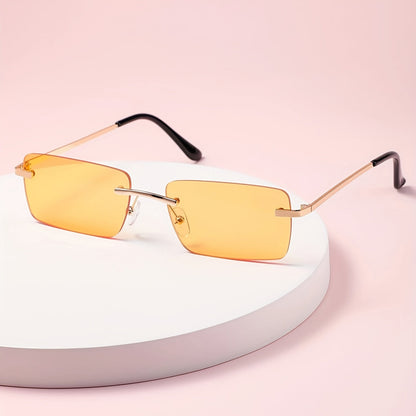 Lunettes de soleil pour homme avec protection UV et monture métallique légère – conception sans cerclage