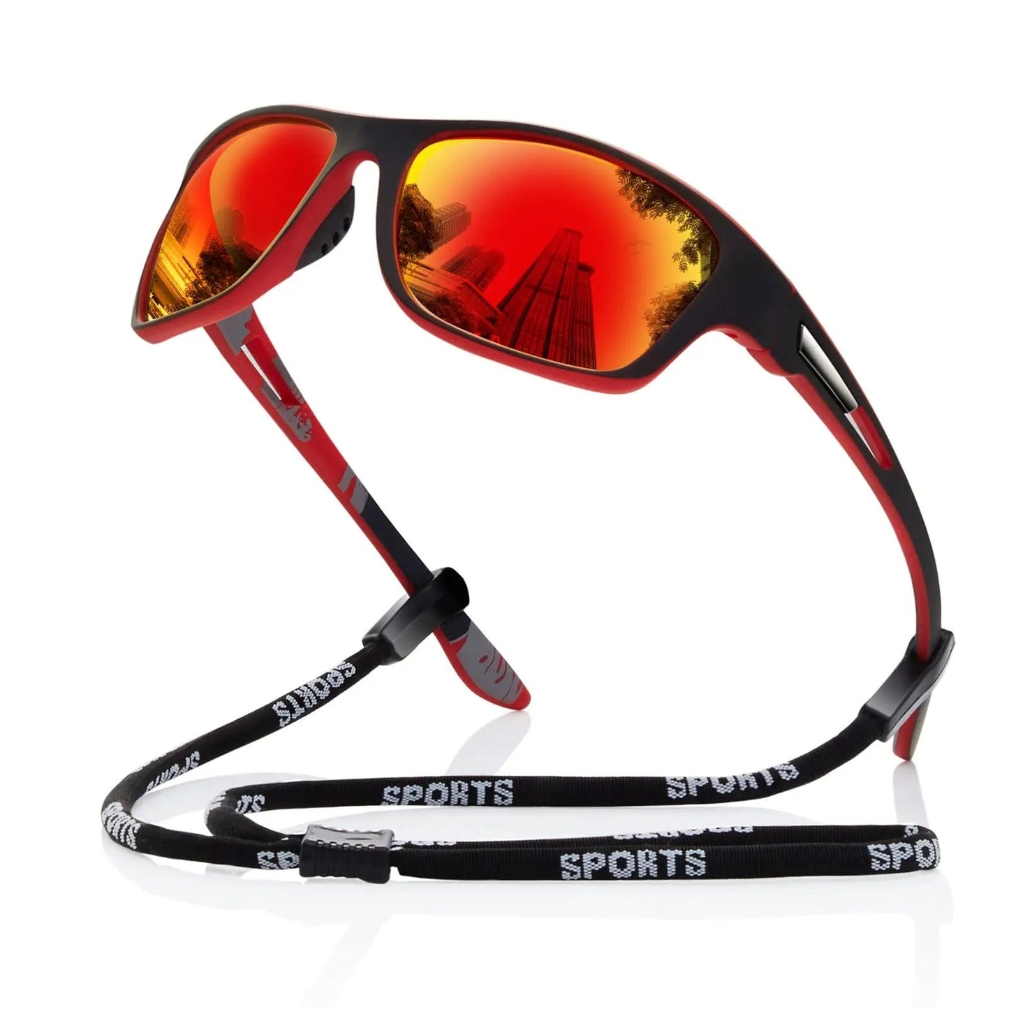 Lunettes de soleil pour sports de plein air - verres polarisés avec cordon
