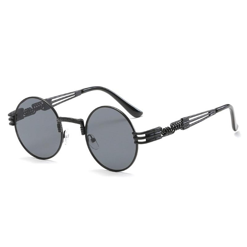 Lunettes de soleil rondes en métal style steampunk
