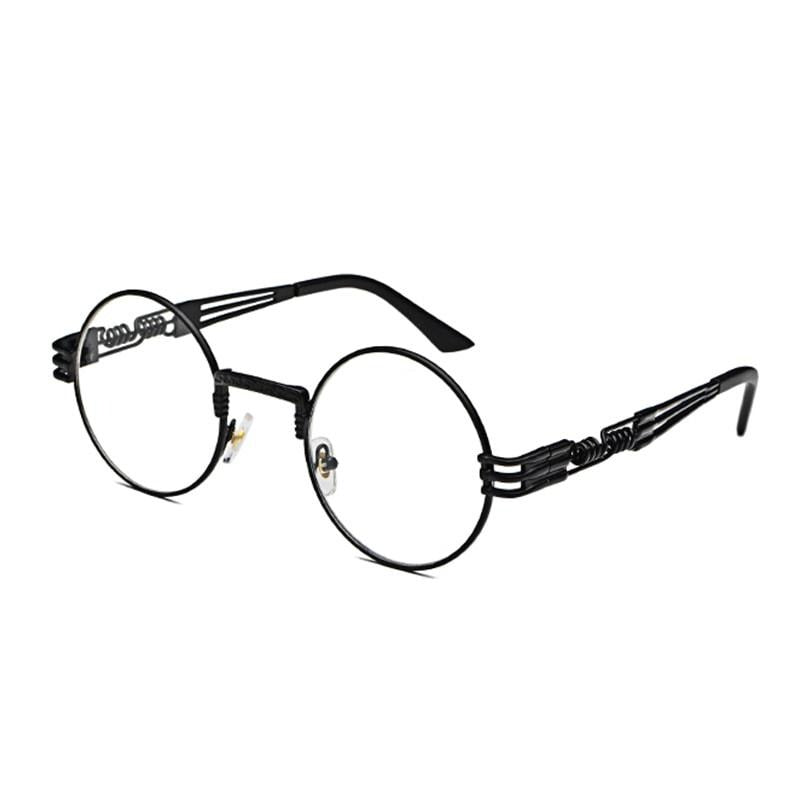 Lunettes de soleil rondes en métal style steampunk