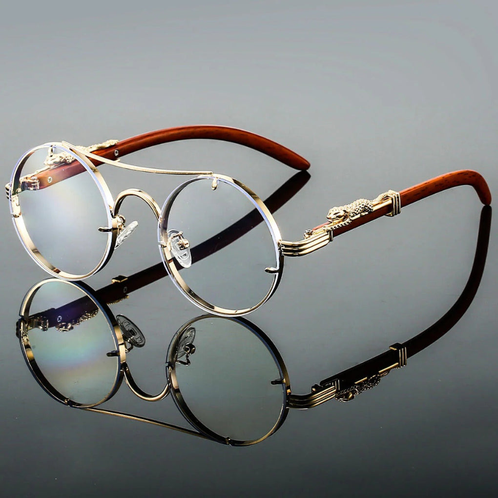 Lunettes de soleil rondes unisexe à double pont et verres dégradés