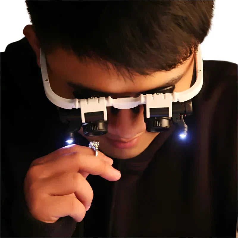 Lunettes-loupe à grossissements 8x, 15x et 23x pour une observation détaillée et des travaux de précision