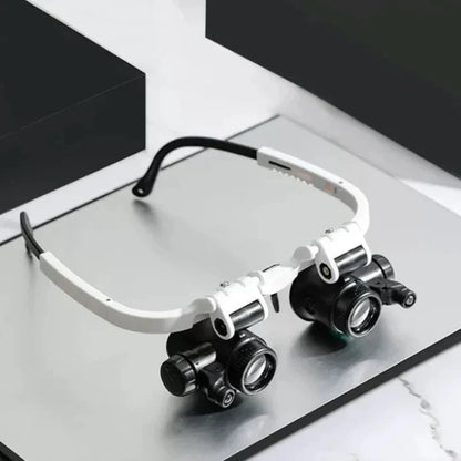 Lunettes-loupe avec éclairage LED et lentilles réglables