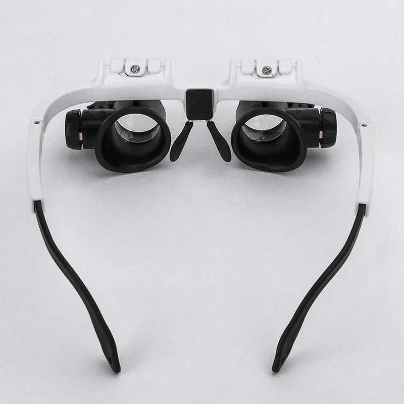Lunettes-loupe avec éclairage LED et lentilles réglables