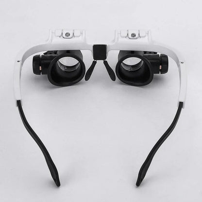 Lunettes-loupe avec éclairage LED et lentilles réglables