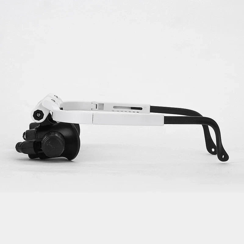 Lunettes-loupe avec éclairage LED et lentilles réglables