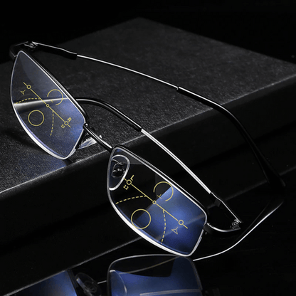 Lunettes progressives à réglage automatique avec filtre anti-lumière bleue
