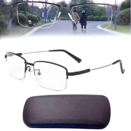 Lunettes progressives à réglage automatique avec filtre anti-lumière bleue