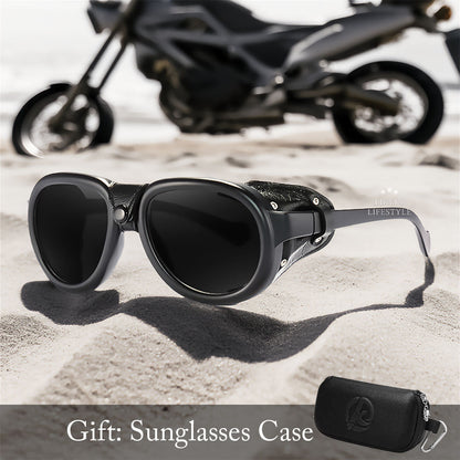 Lunettes steampunk coupe-vent pour motards en plein air