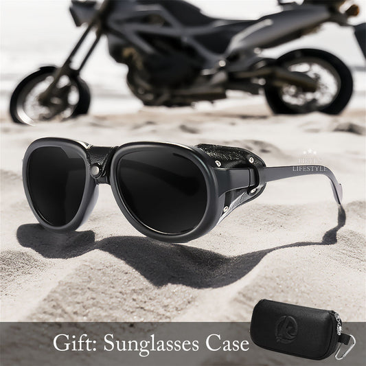 Lunettes steampunk coupe-vent pour motards en plein air