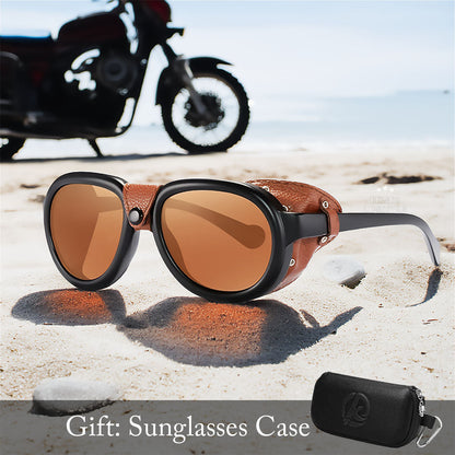 Lunettes steampunk coupe-vent pour motards en plein air