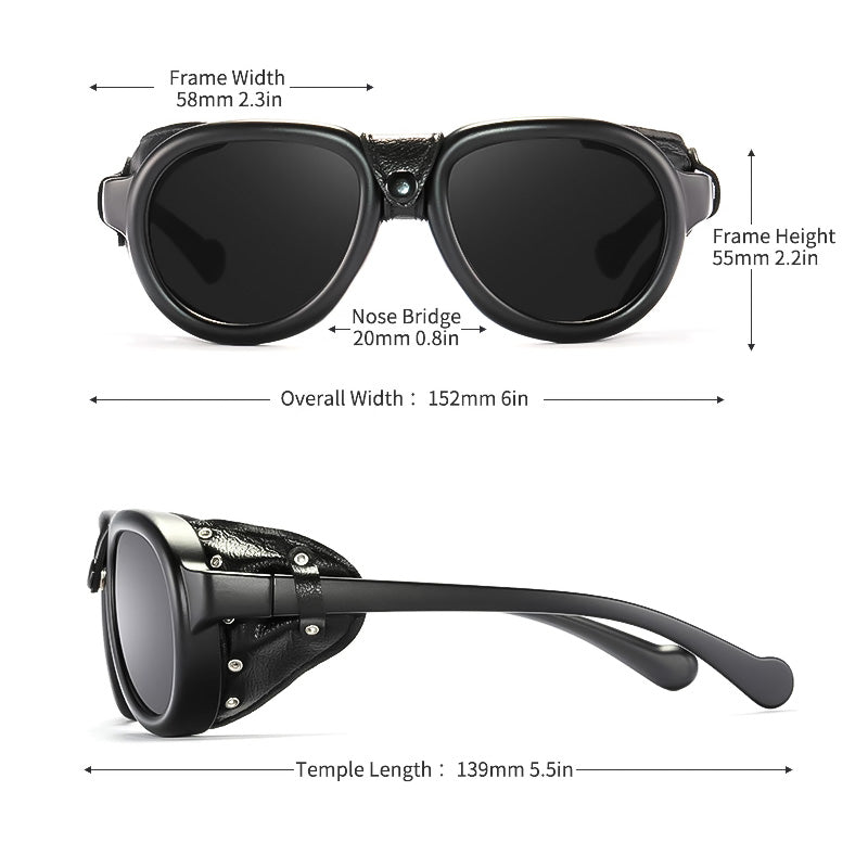 Lunettes steampunk coupe-vent pour motards en plein air