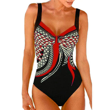 Maillot de bain 1 pièce femme imprimé style débardeur