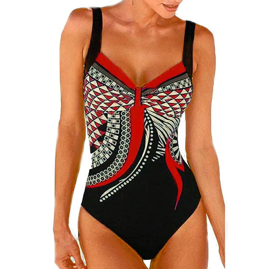 Maillot de bain 1 pièce femme imprimé style débardeur