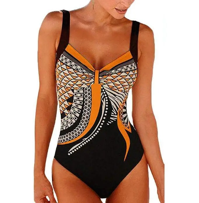 Maillot de bain 1 pièce femme imprimé style débardeur