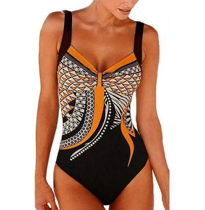 Maillot de bain 1 pièce femme imprimé style débardeur