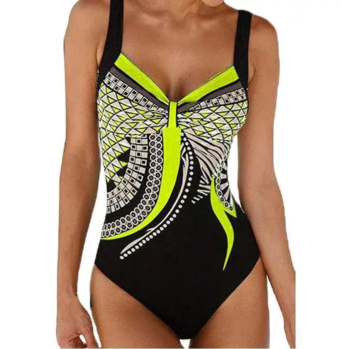 Maillot de bain 1 pièce femme imprimé style débardeur