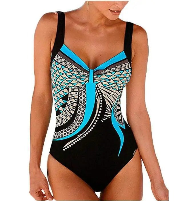 Maillot de bain 1 pièce femme imprimé style débardeur
