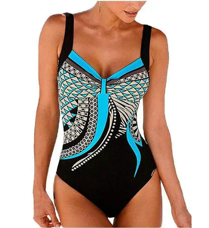 Maillot de bain 1 pièce femme imprimé style débardeur