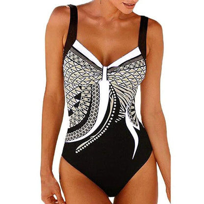 Maillot de bain 1 pièce femme imprimé style débardeur