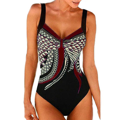 Maillot de bain 1 pièce femme imprimé style débardeur