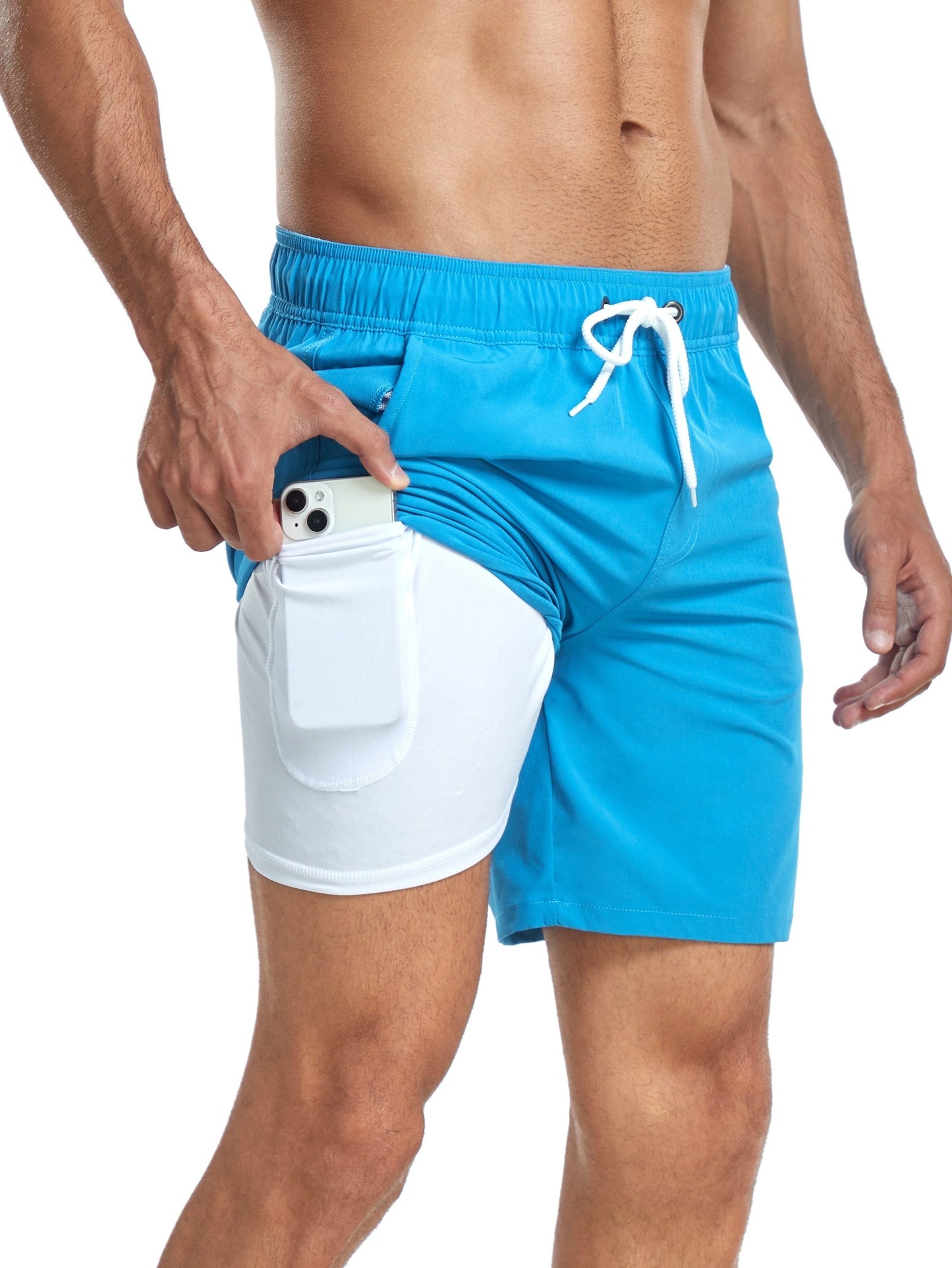 Maillots de bain | shorts à séchage rapide et extensibles pour homme avec poche pour téléphone