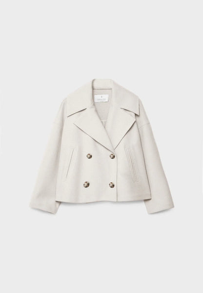 Manteau court à double boutonnage chic - élégant et intemporel
