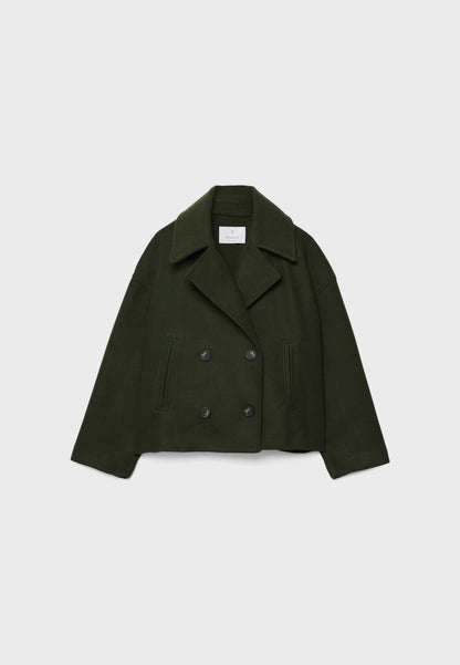Manteau court à double boutonnage chic - élégant et intemporel