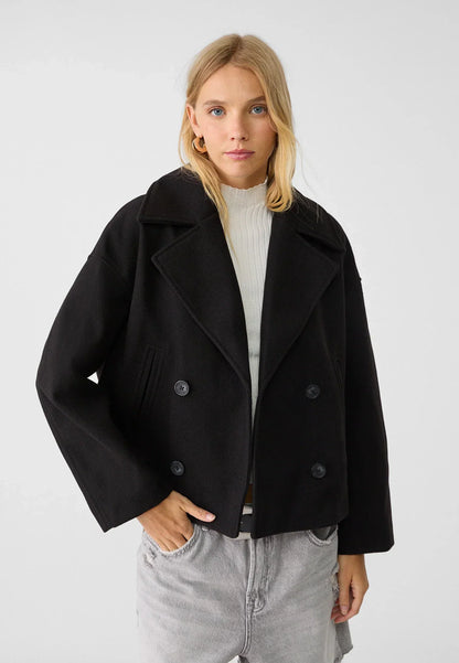 Manteau court à double boutonnage chic - élégant et intemporel