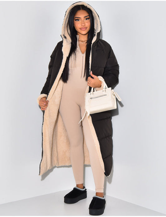 Manteau d’hiver réversible pour femme