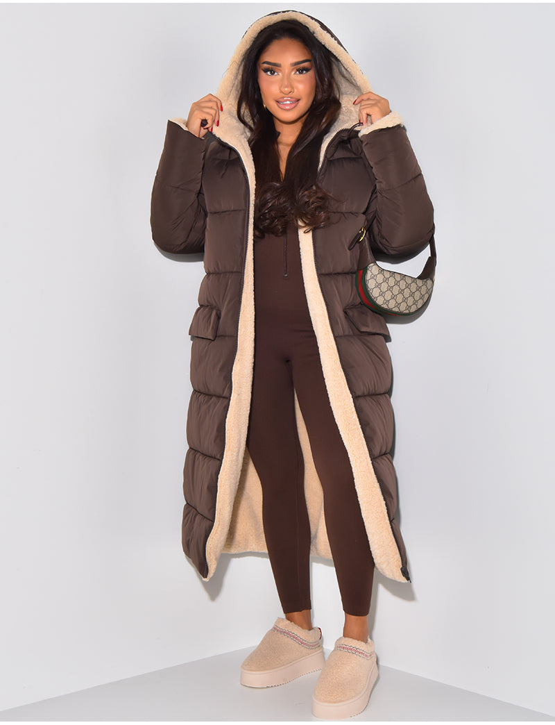 Manteau d’hiver réversible pour femme