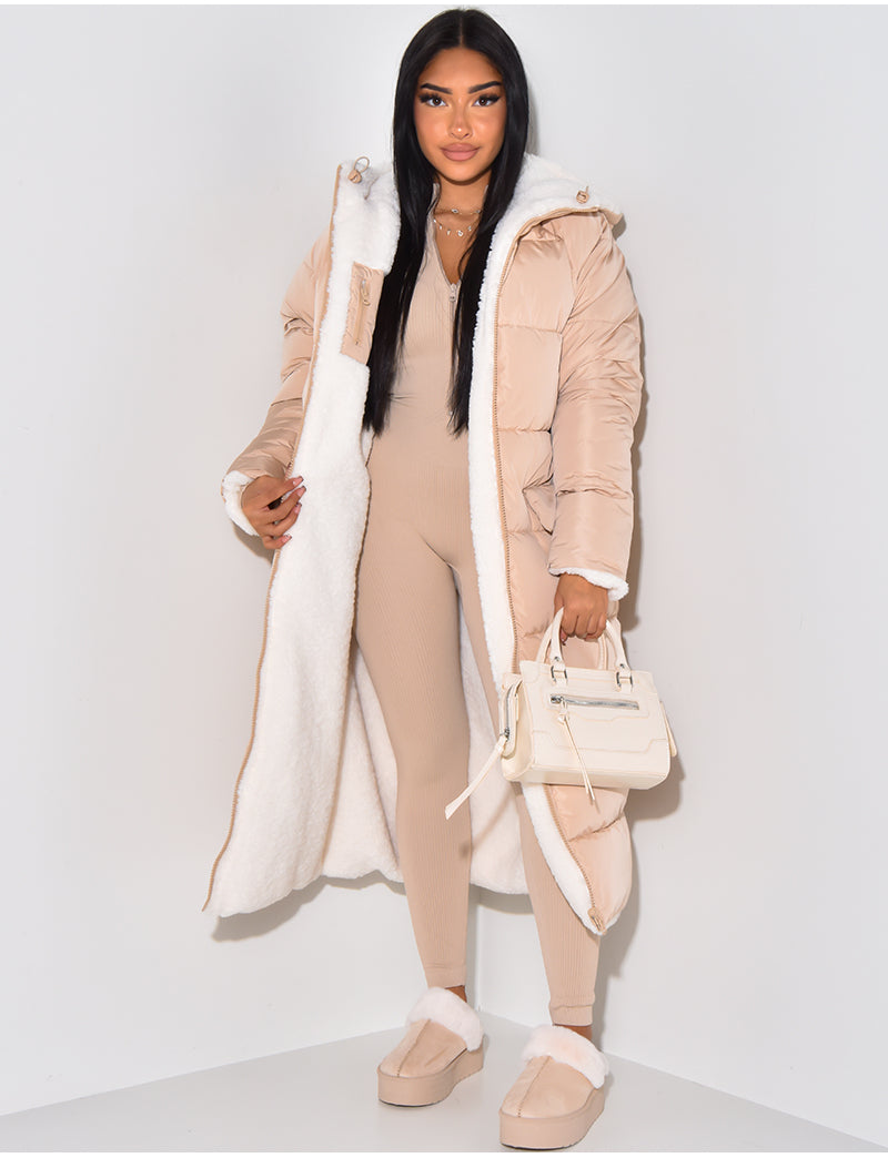 Manteau d’hiver réversible pour femme