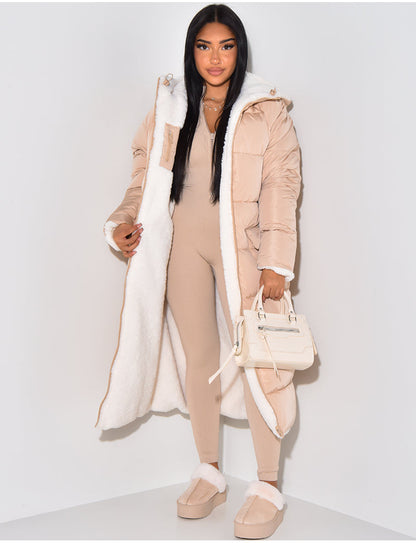 Manteau d’hiver réversible pour femme