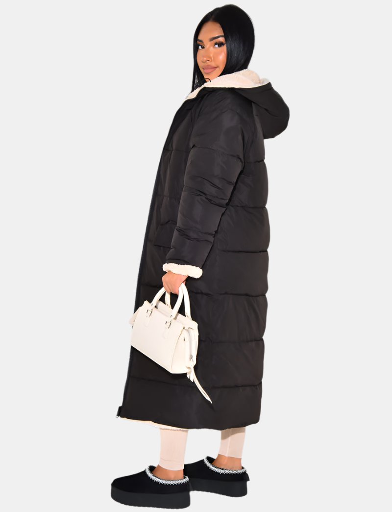 Manteau d’hiver réversible pour femme