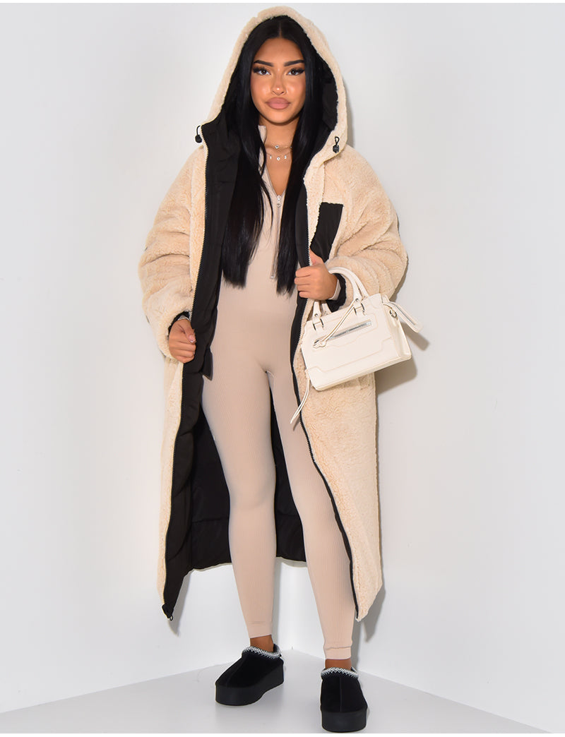 Manteau d’hiver réversible pour femme