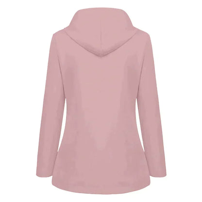 Manteau de pluie à capuche coupe trapèze pour femme