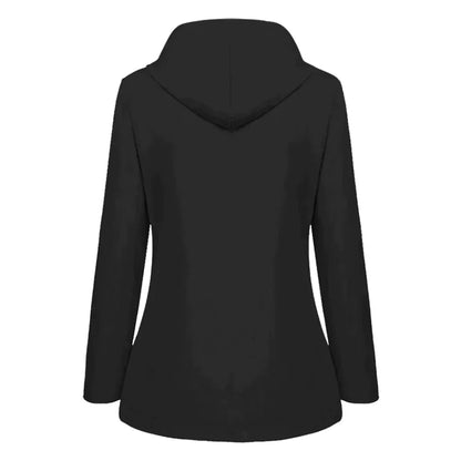 Manteau de pluie à capuche coupe trapèze pour femme