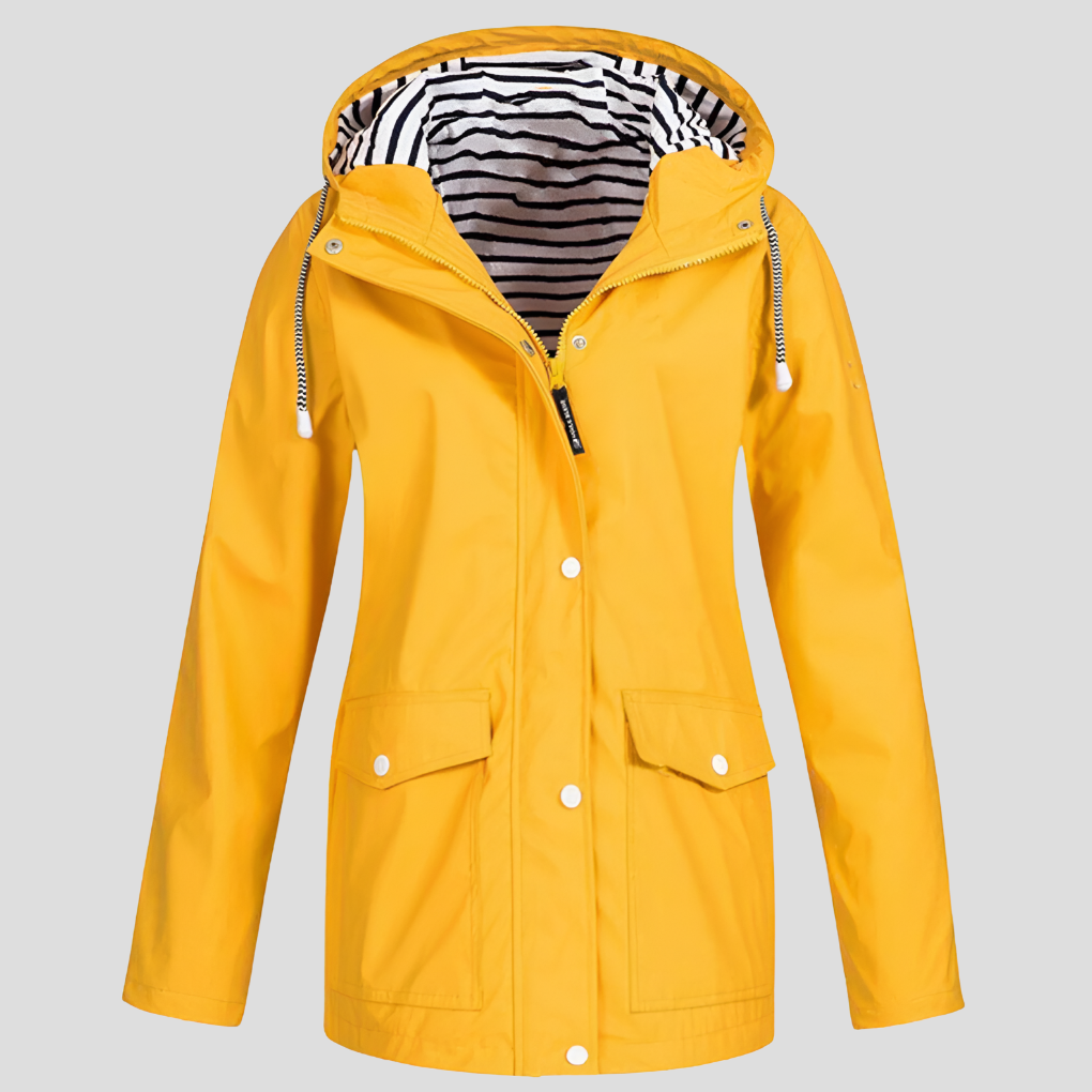Manteau de pluie imperméable à capuche pour femme
