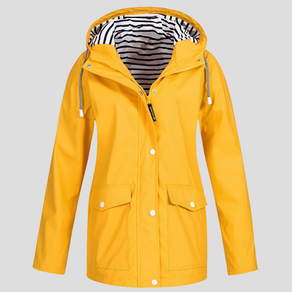 Manteau de pluie imperméable à capuche pour femme