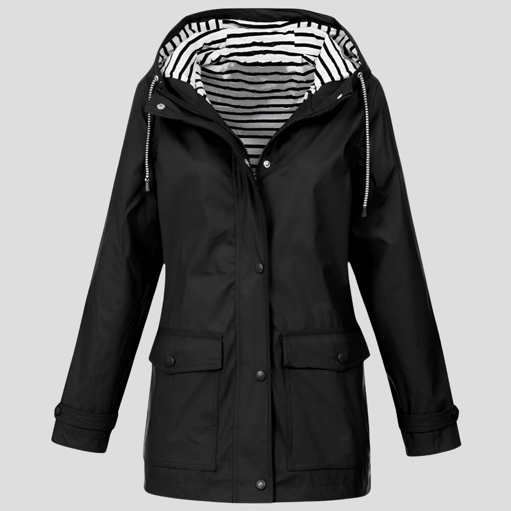 Manteau de pluie imperméable à capuche pour femme