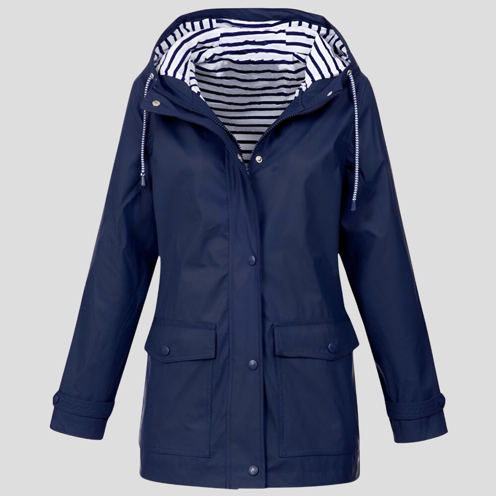 Manteau de pluie imperméable à capuche pour femme