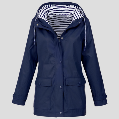 Manteau de pluie imperméable à capuche pour femme